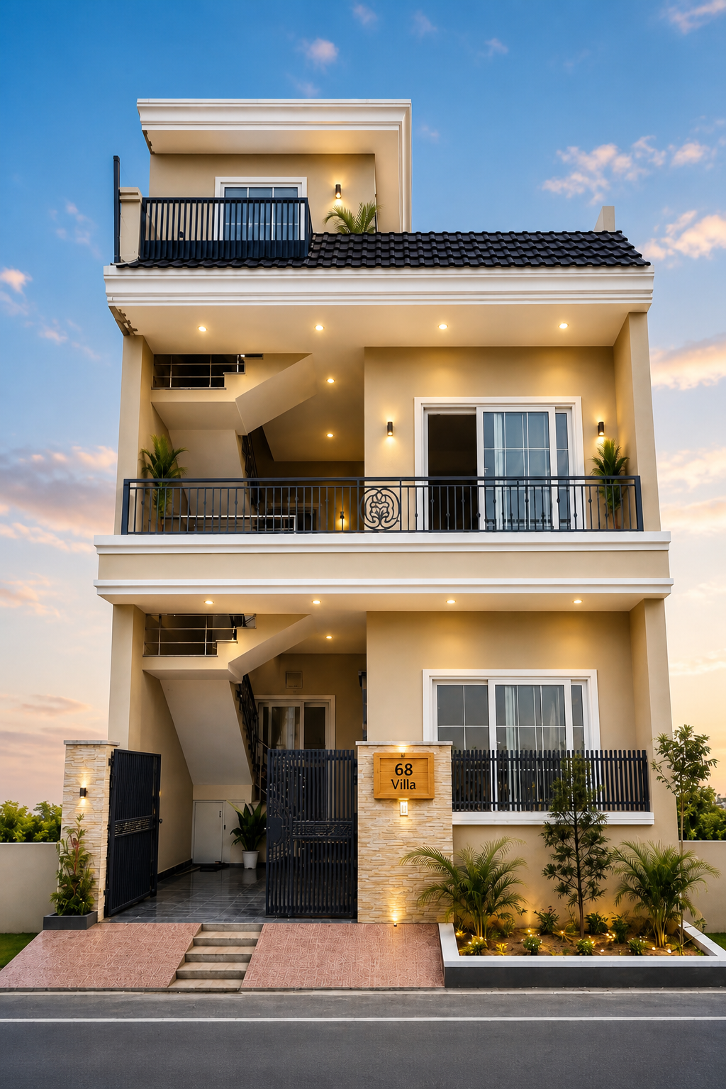 Villa exterior at Bhago Majra ongoing project